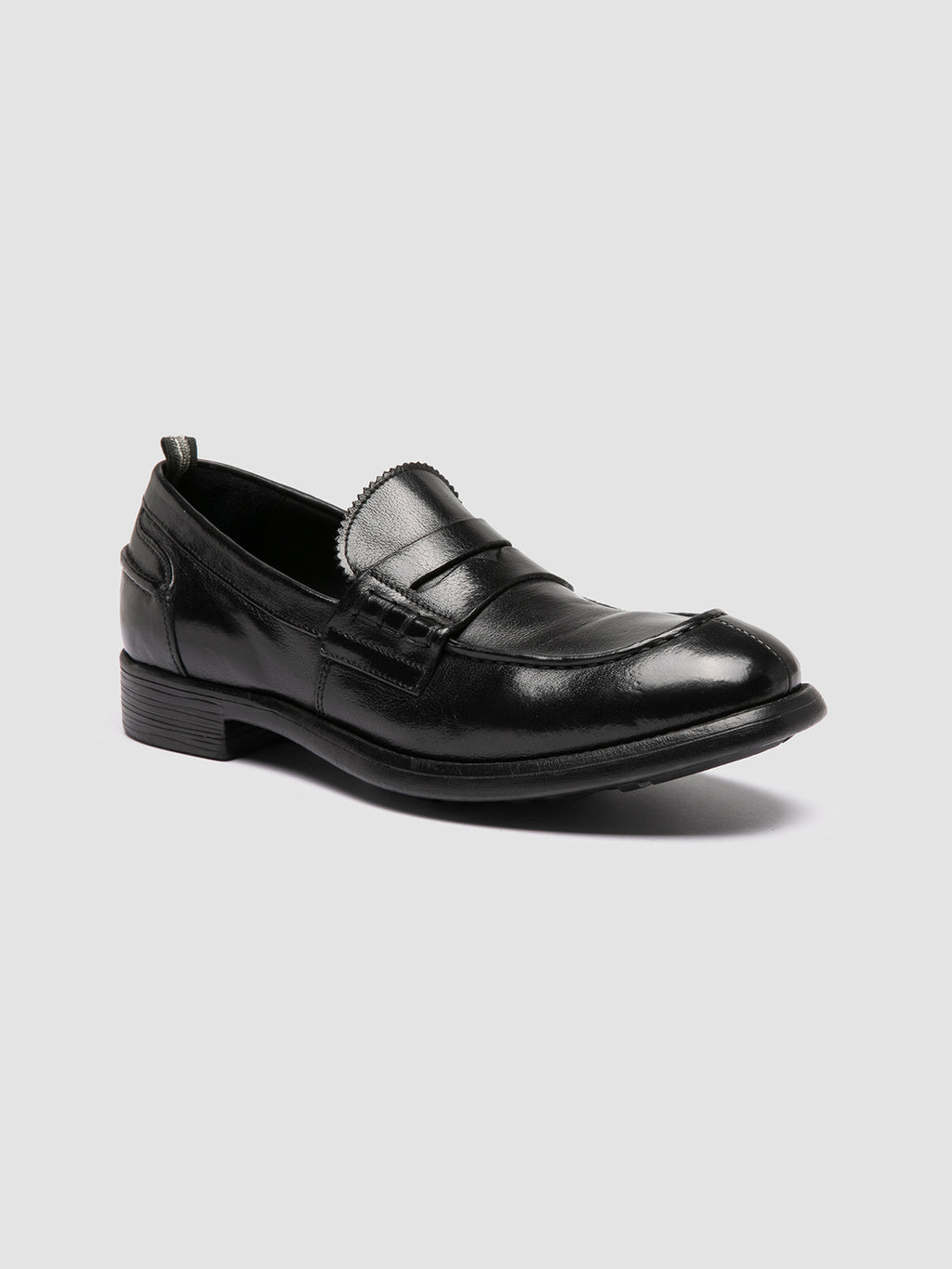 CHRONICLE 056 - Black Leather Penny Loafers - image 3,side view