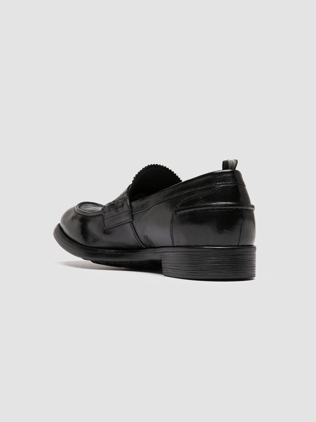 CHRONICLE 056 - Black Leather Penny Loafers - image 4,side view