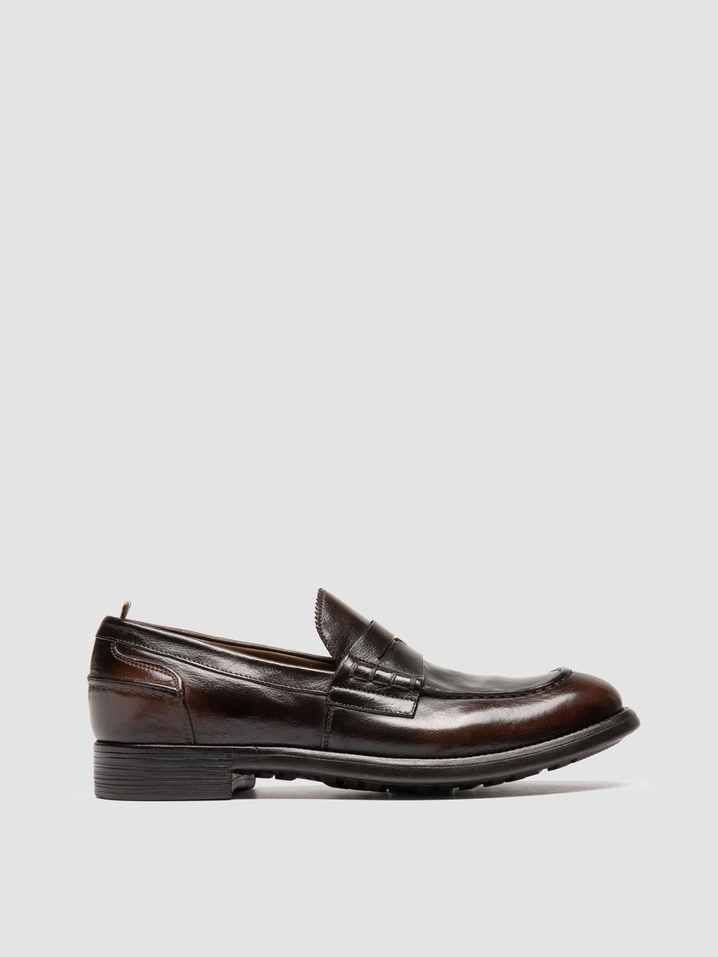 CHRONICLE 056 - Braune Penny-Loafers aus Leder - image 1,side view