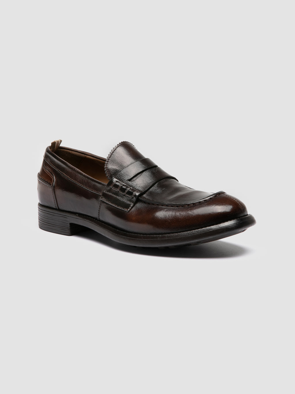 CHRONICLE 056 - Braune Penny-Loafers aus Leder - image 3,side view