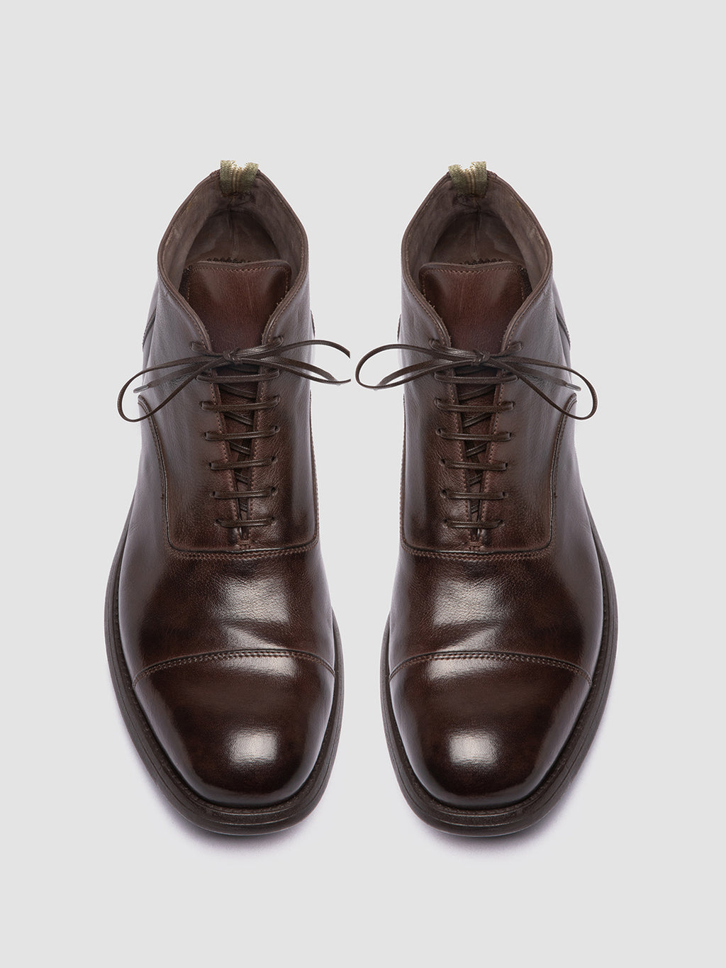 CHRONICLE 057 - Brown Leather Lace Up Boots - image 2,side view