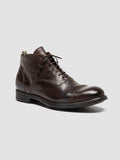 CHRONICLE 057 - Brown Leather Lace Up Boots - thumb image 3,side view