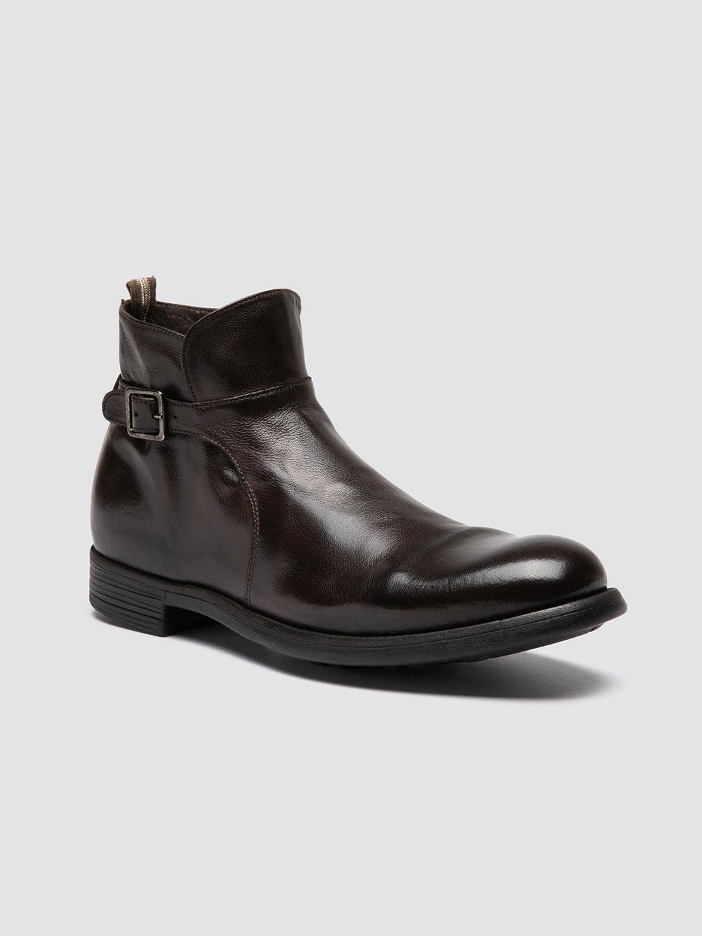 CHRONICLE 068 - braune Lederstiefel mit Reißverschluss - image 3,side view