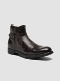 CHRONICLE 068 - braune Lederstiefel mit Reißverschluss - thumb image 3,side view