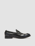 CHRONICLE 144 - Navy Leather Penny Loafers - thumb image 1,side view