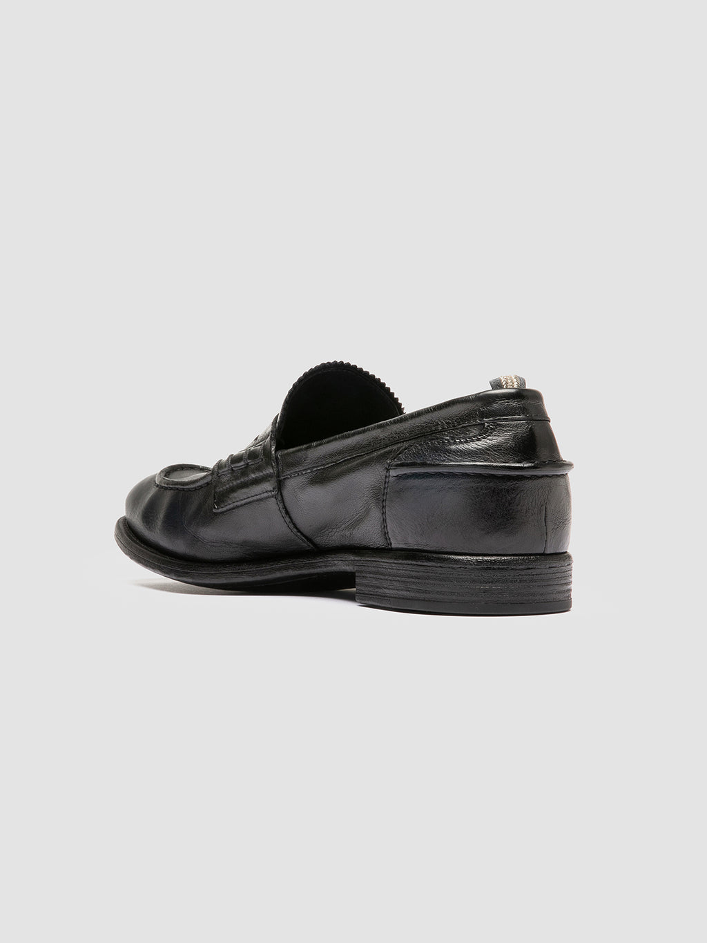 CHRONICLE 144 - Navy Leather Penny Loafers - image 4,side view