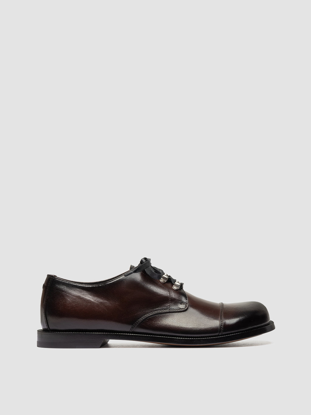 GEMSTONE 001 - Braune Derby-Schuhe aus Leder - image 1,side view
