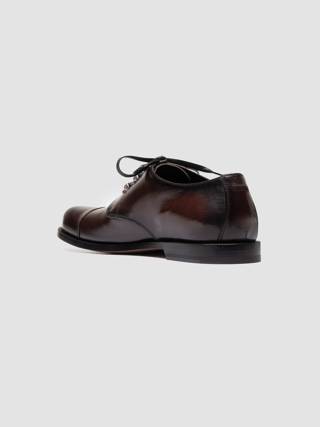 GEMSTONE 001 - Braune Derby-Schuhe aus Leder - image 4,side view
