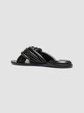 CYBILLE 004 - Black Leather Slide Sandals - thumb image 4,side view