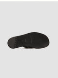 CYBILLE 004 - Black Leather Slide Sandals - thumb image 5,side view