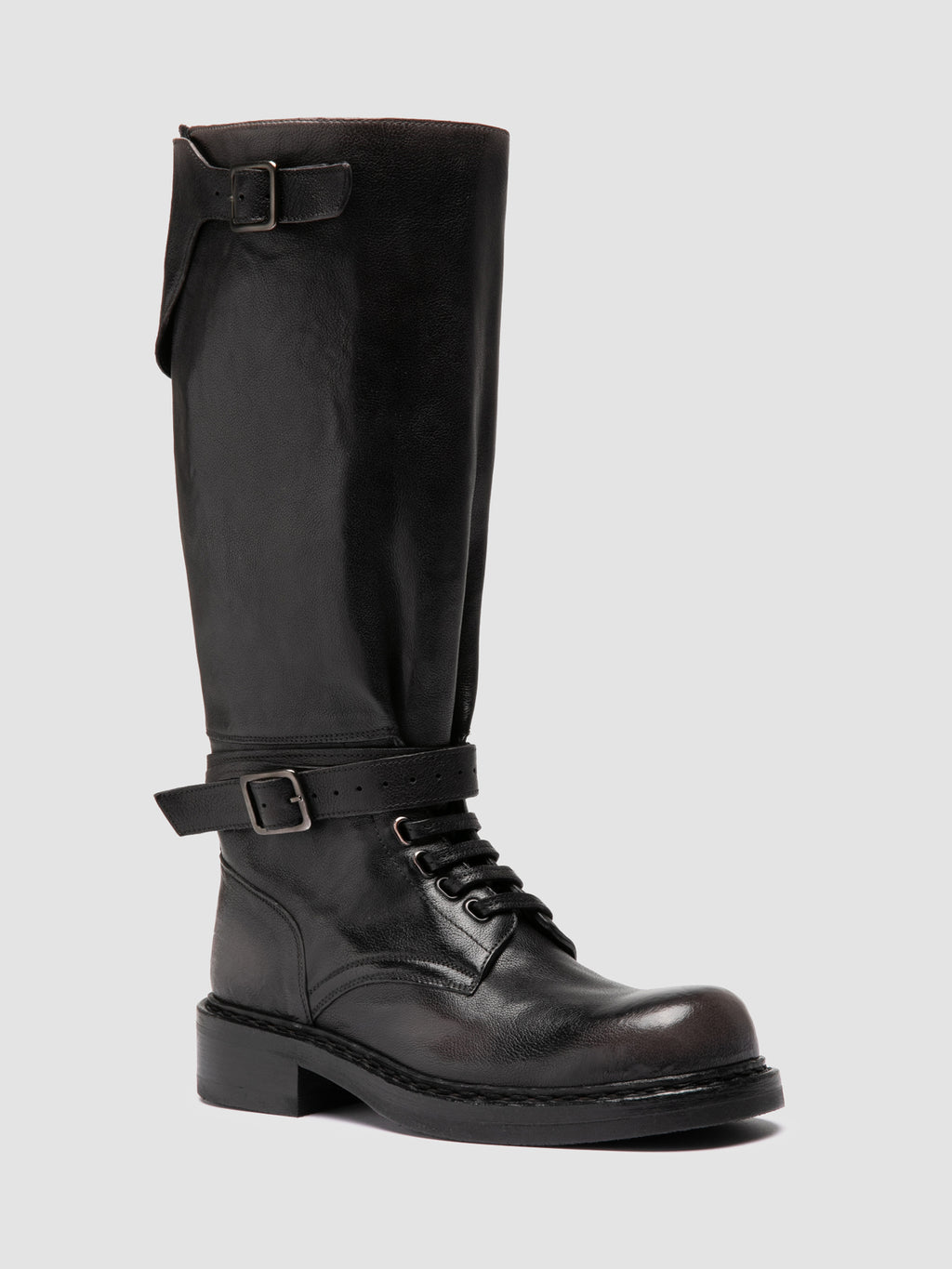 DAKOTA 003 - Grey Leather Pull-On Boots - image 3,side view