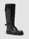 DAKOTA 003 - Grey Leather Pull-On Boots - thumb image 3,side view