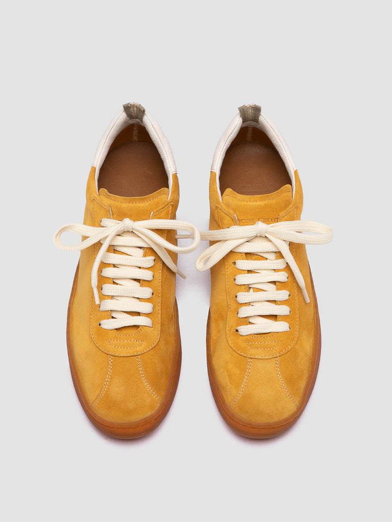 GINNASIO 101 - Yellow Leather and Suede Sneakers-hover
