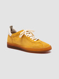 GINNASIO 101 - Yellow Leather and Suede Sneakers - thumb image 3,side view