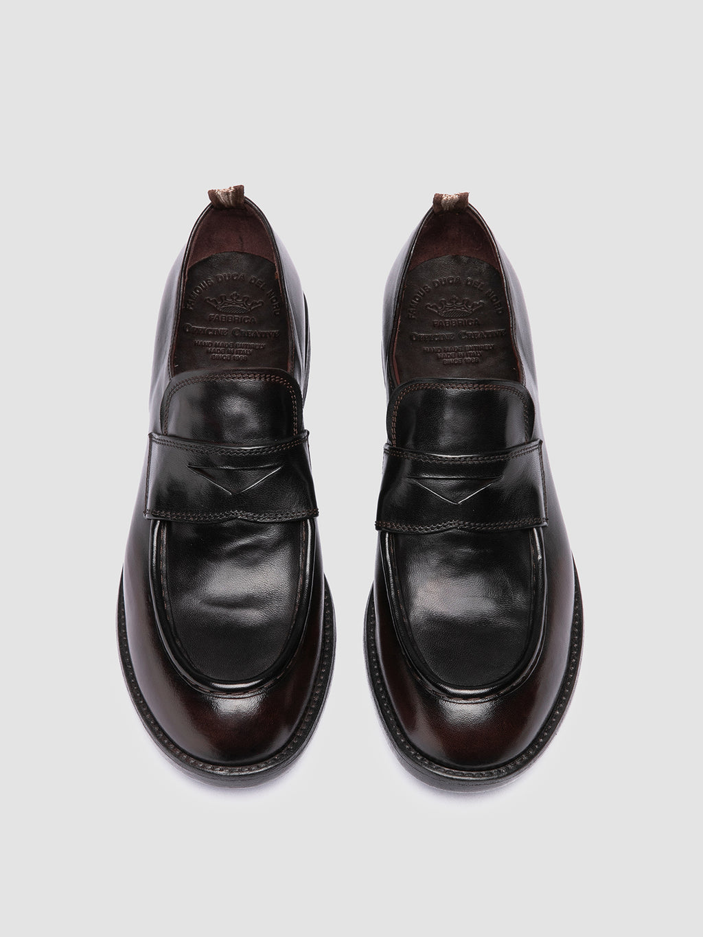 DIARY 001 - Schwarze Penny-Loafer aus Leder - image 2,side view