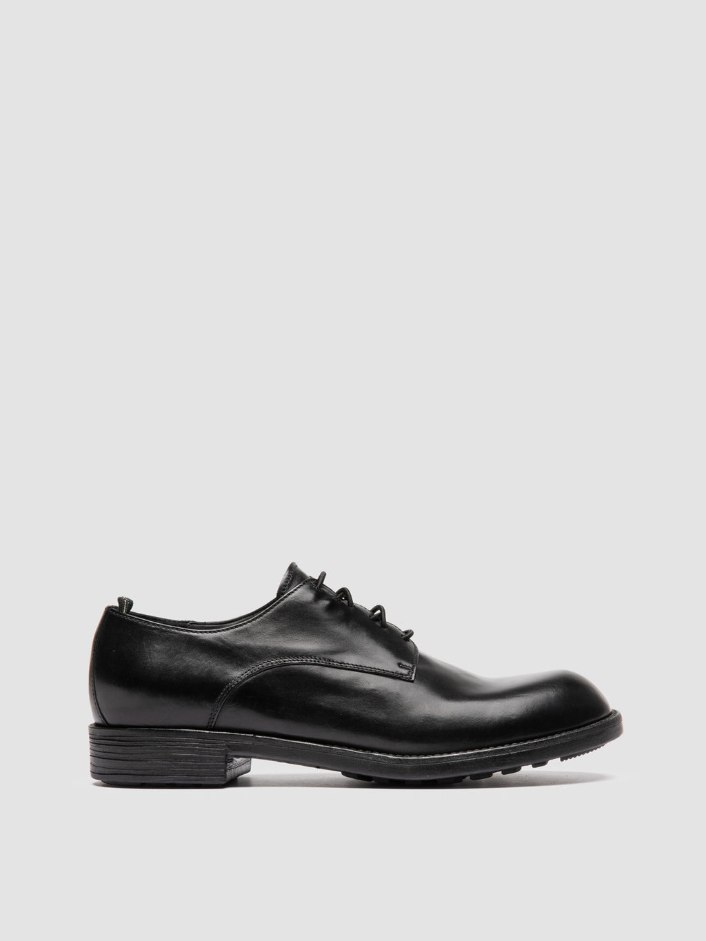 DIARY 009 - Schwarze Derby-Schuhe aus Leder - image 1,side view