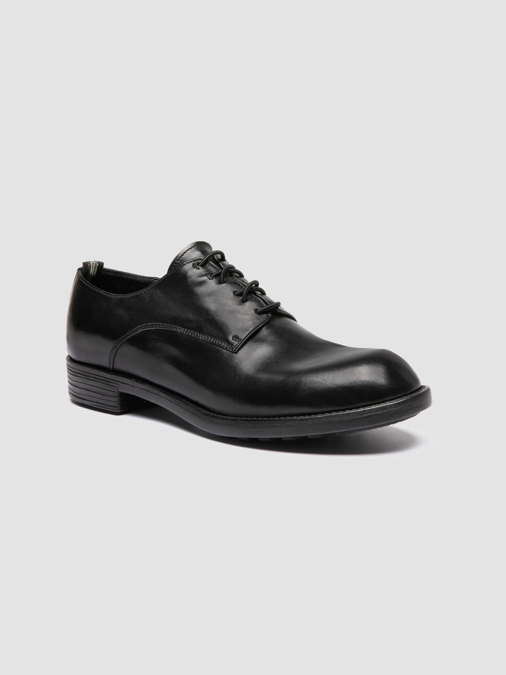 DIARY 009 - Schwarze Derby-Schuhe aus Leder - image 3,side view