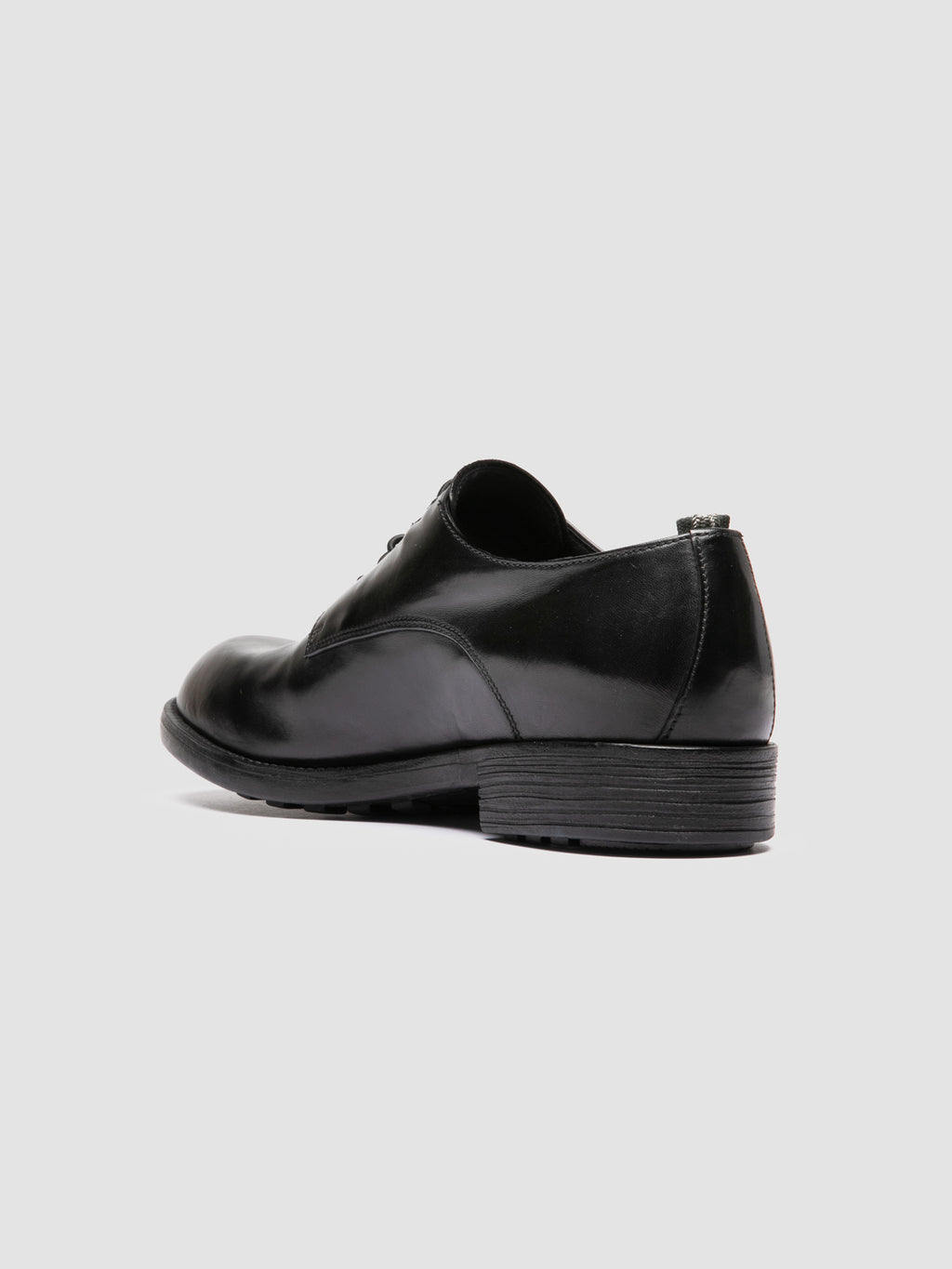 DIARY 009 - Schwarze Derby-Schuhe aus Leder - image 4,side view