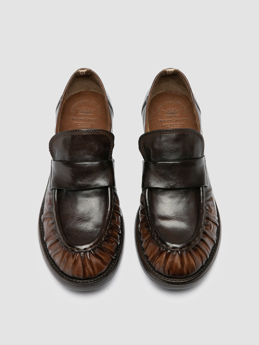 DIARY 101 - Brown Leather Penny Loafers - image 2,side view