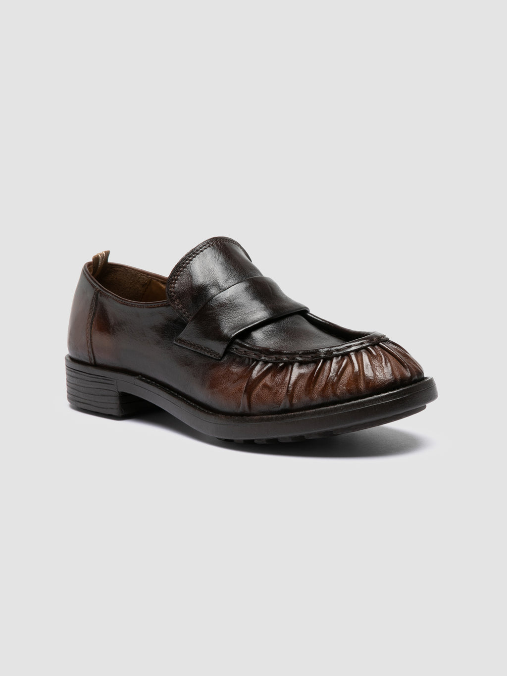 DIARY 101 - Brown Leather Penny Loafers - image 3,side view