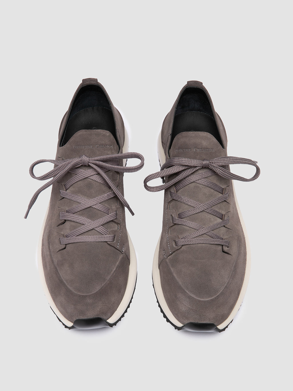 ENTIRE 001 - Grey Suede Sneakers - image 2,side view