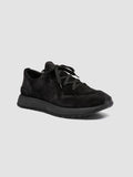 ENTIRE 001 - Black Suede Sneakers - thumb image 3,side view