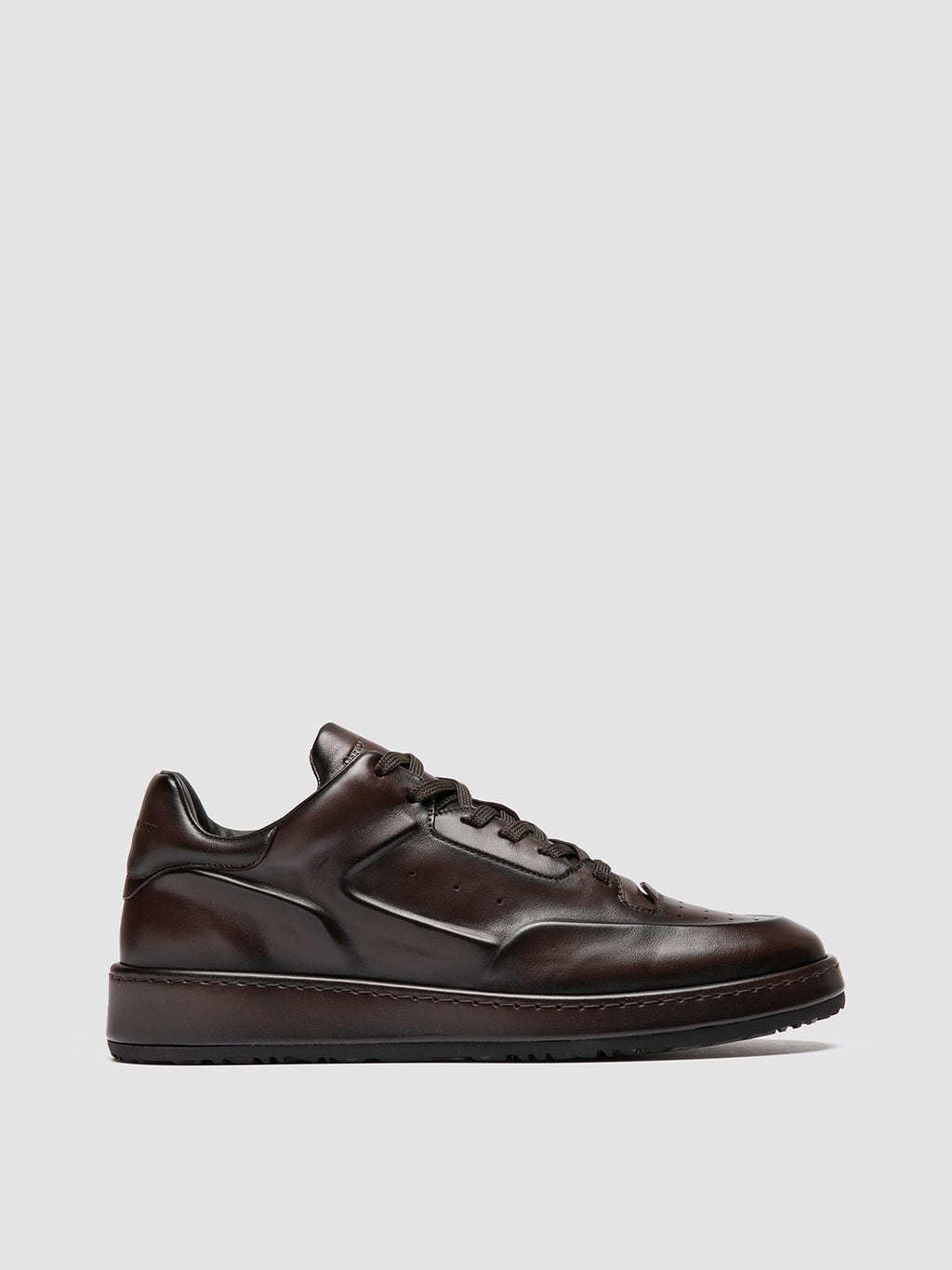 ERASER 001 - Braune Low-Top-Sneakers aus Leder - image 1,side view