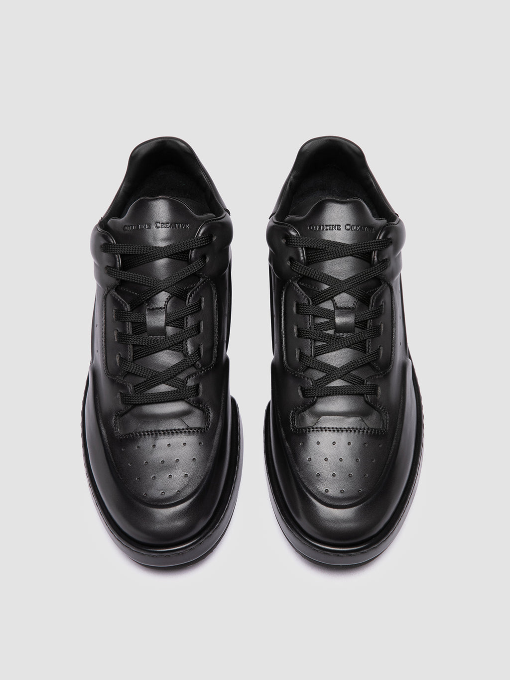 ERASER 001 - Graue Low-Top-Sneaker aus Leder - image 2,side view