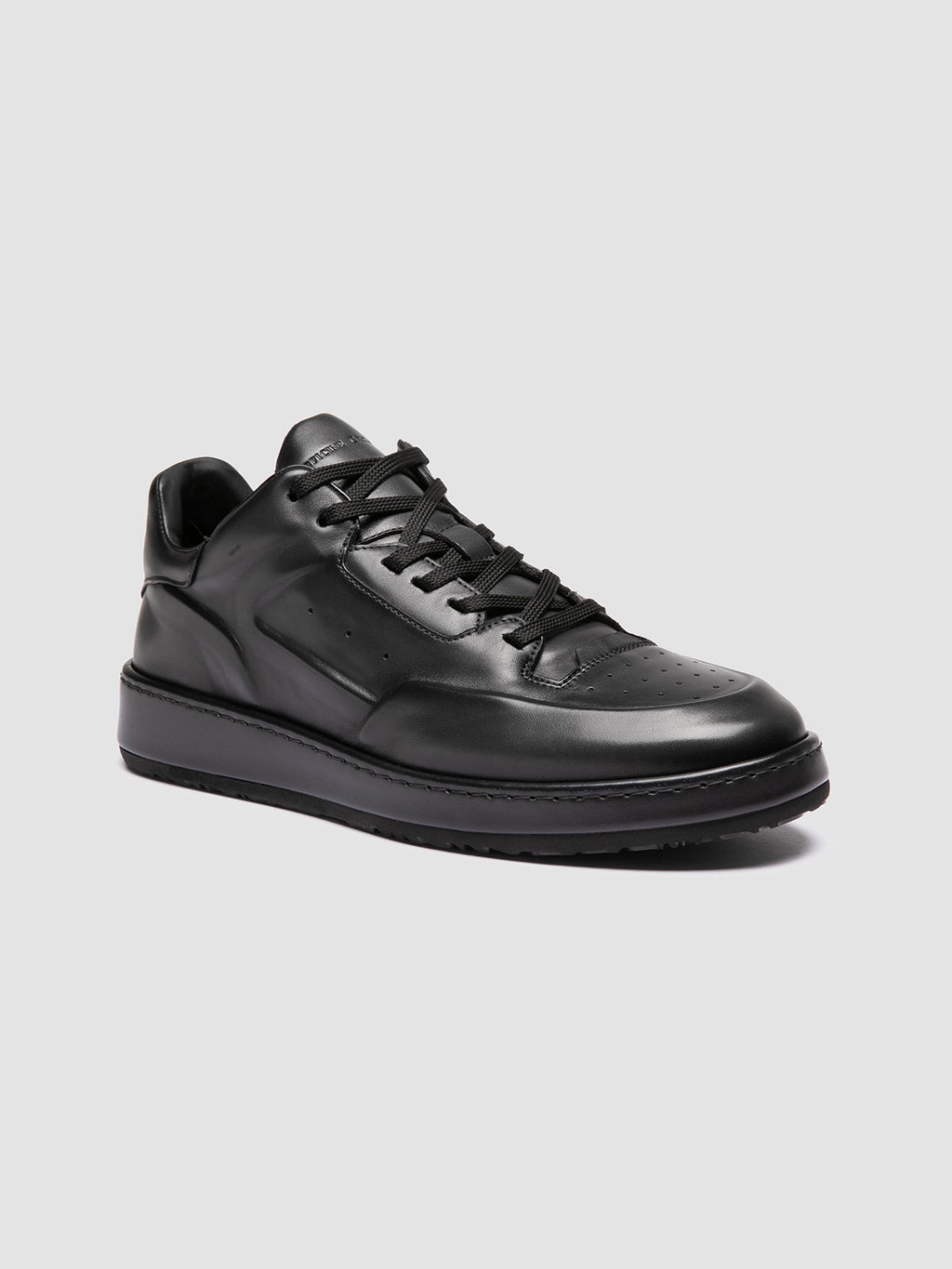 ERASER 001 - Graue Low-Top-Sneaker aus Leder - image 3,side view