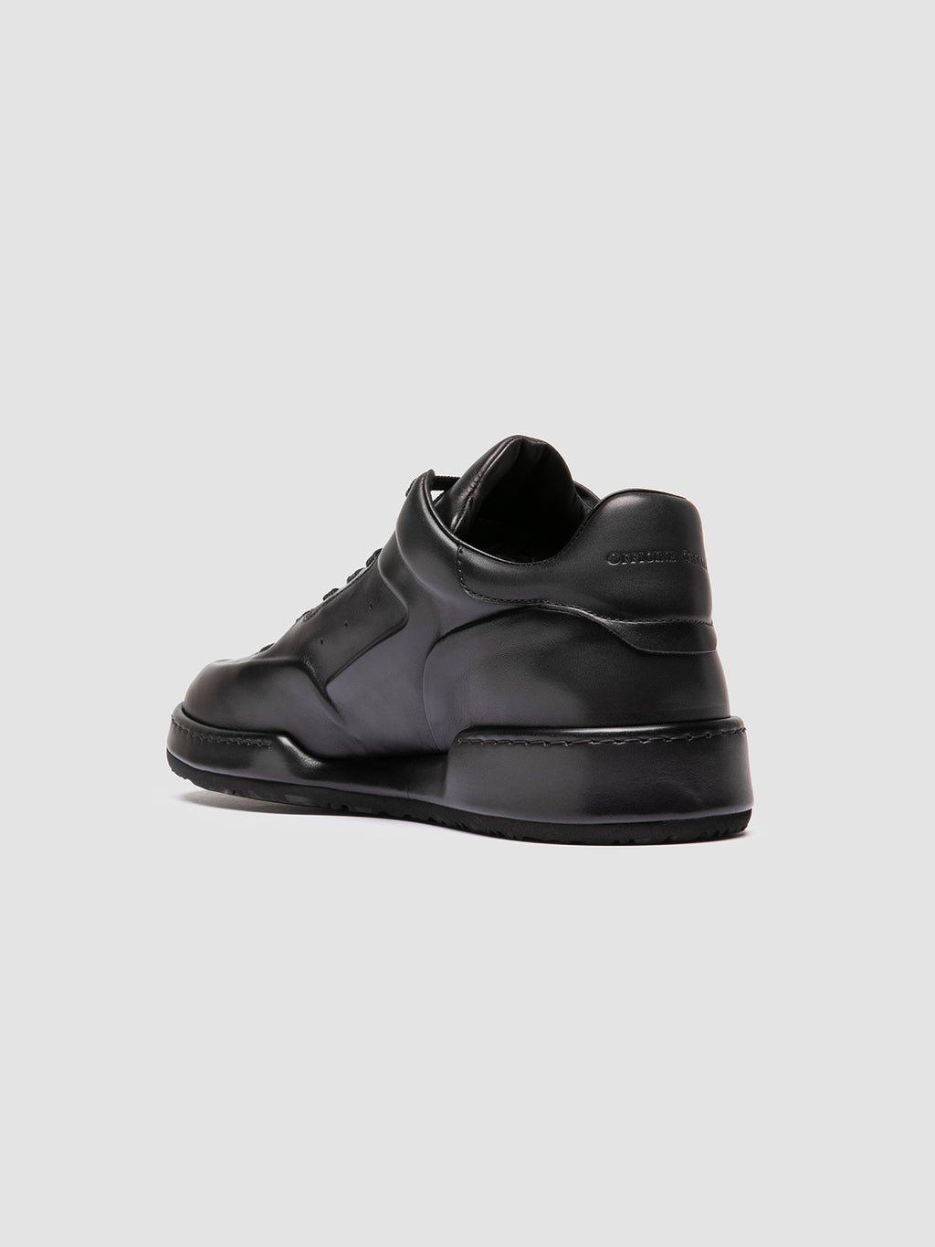 ERASER 001 - Graue Low-Top-Sneaker aus Leder - image 4,side view