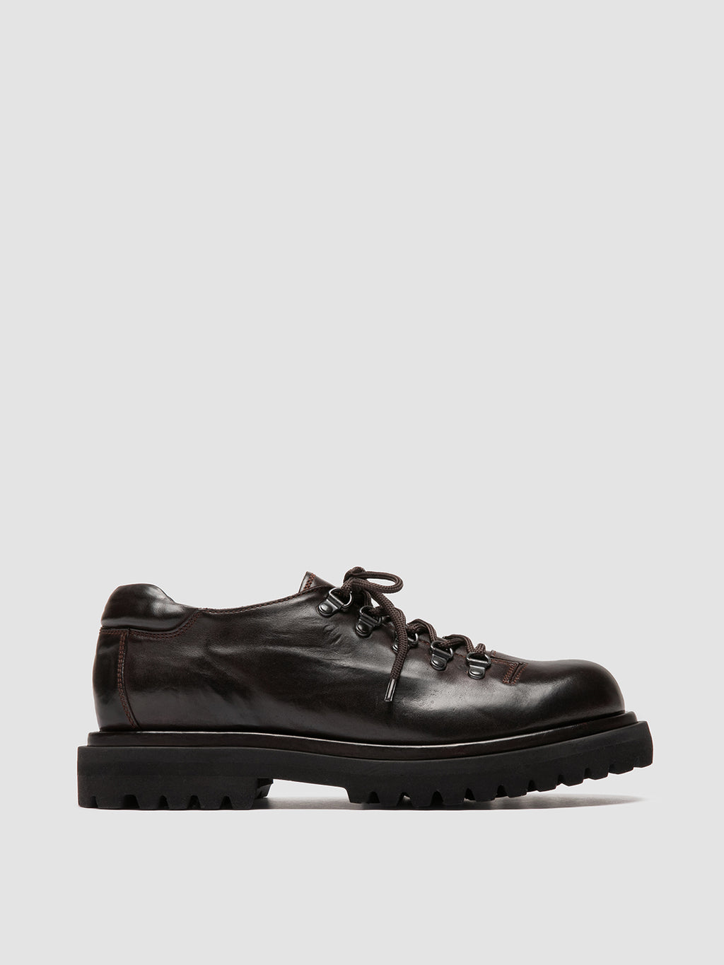 EVENTUAL 105 - Burgundy Leather Derby Shoes - image 1,side view