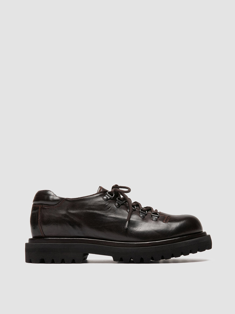 EVENTUAL 105 - Burgunderrote Derby-Schuhe aus Leder