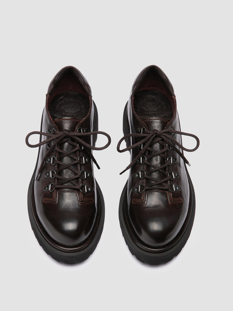 EVENTUAL 105 - Burgunderrote Derby-Schuhe aus Leder