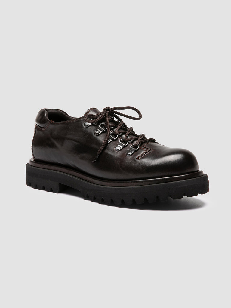 EVENTUAL 105 - Burgunderrote Derby-Schuhe aus Leder