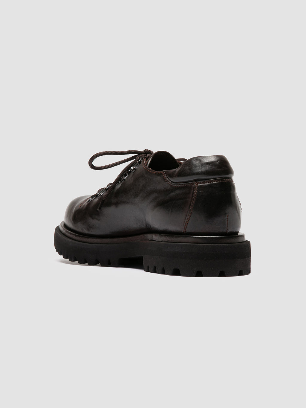 EVENTUAL 105 - Burgundy Leather Derby Shoes - image 4,side view
