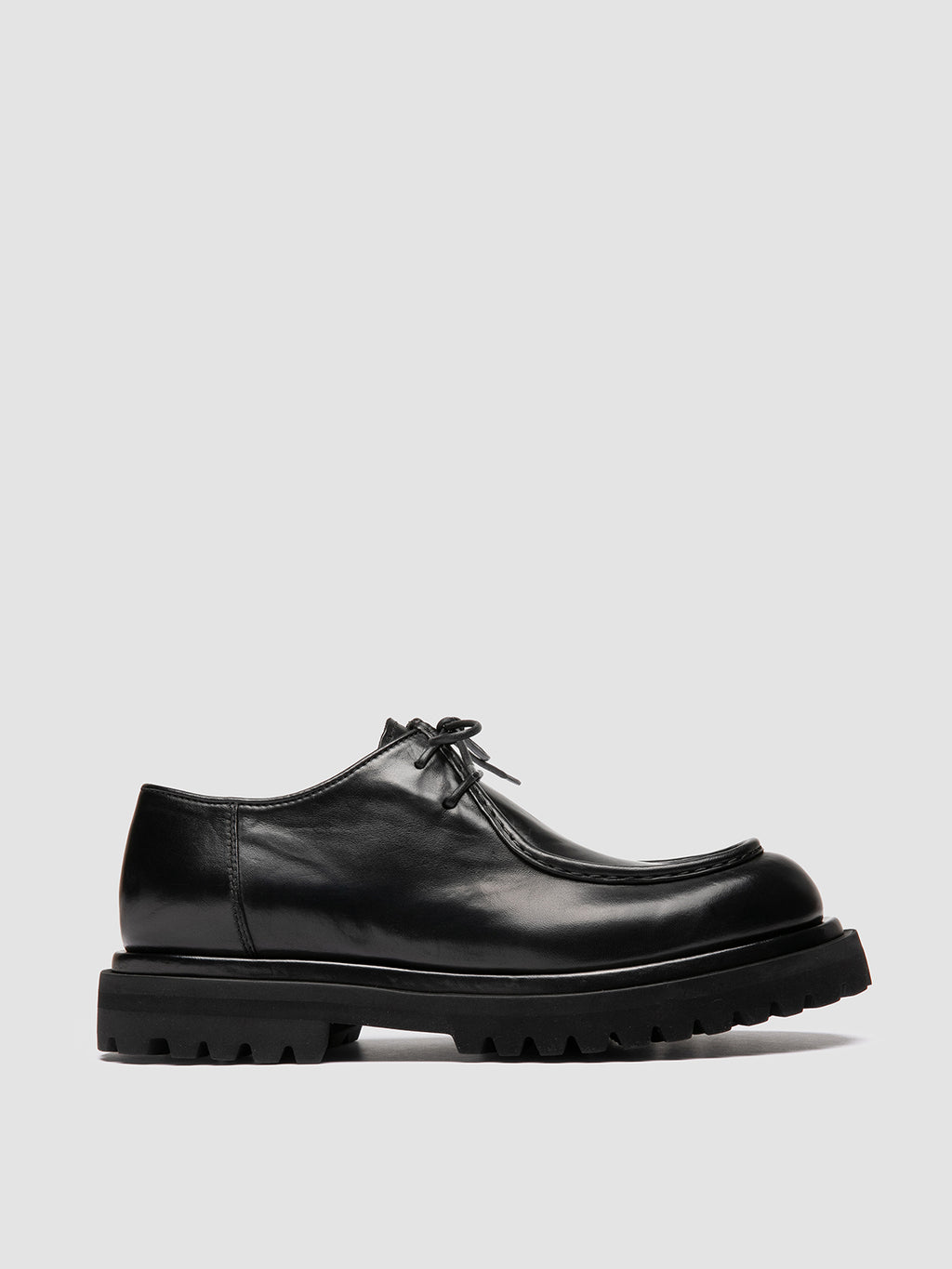 EVENTUAL DD 109 - Black Leather Derby Shoes - image 1,side view