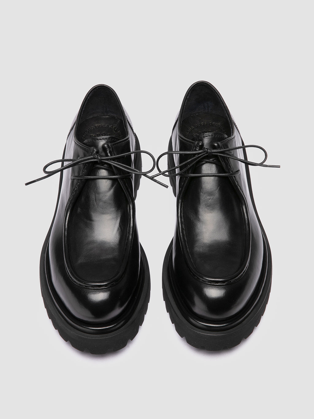 EVENTUAL DD 109 - Black Leather Derby Shoes - image 2,side view