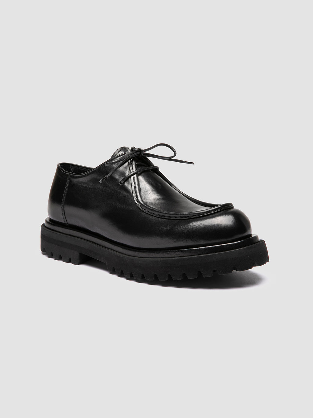 EVENTUAL DD 109 - Black Leather Derby Shoes - image 3,side view