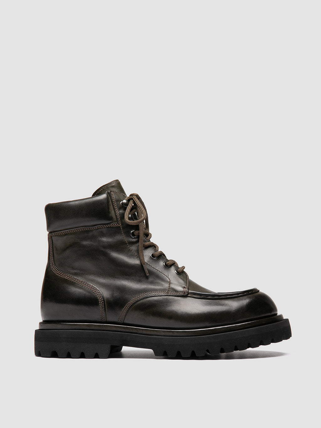 EVENTUAL DD 110 - Brown Leather Lace Up Boots - image 1,side view