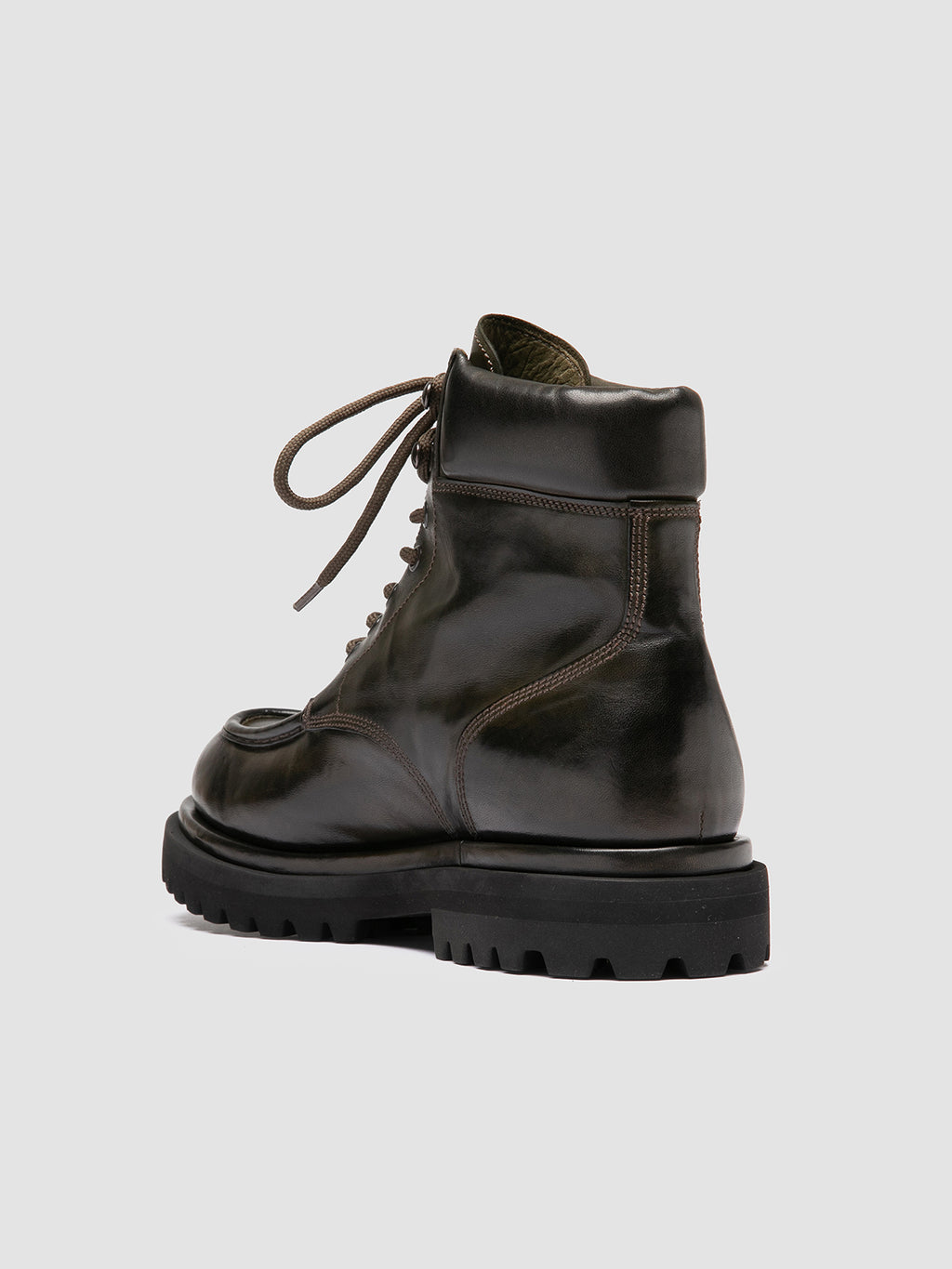 EVENTUAL DD 110 - Brown Leather Lace Up Boots - image 4,side view