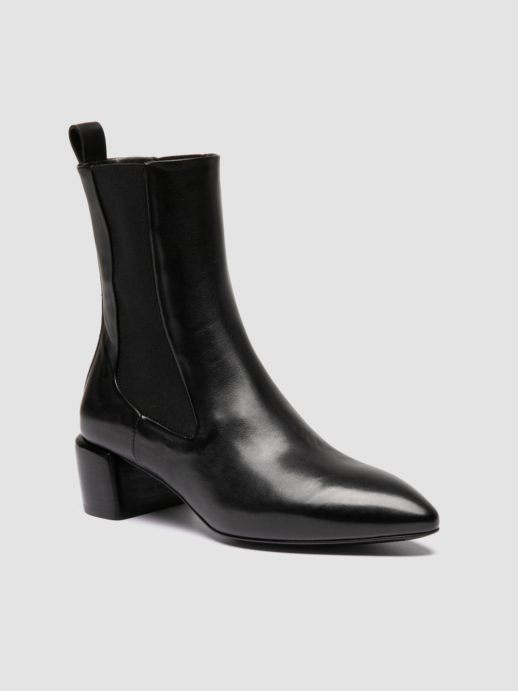 FEBE 003 - Black Leather Chelsea Boots - image 3,side view