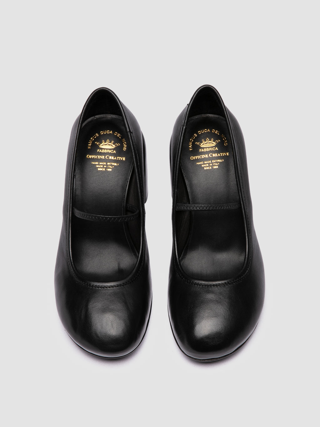 FELICIA 007 - Black Leather Mary Jane Shoes - image 2,side view