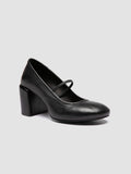 FELICIA 007 - Black Leather Mary Jane Shoes - thumb image 3,side view