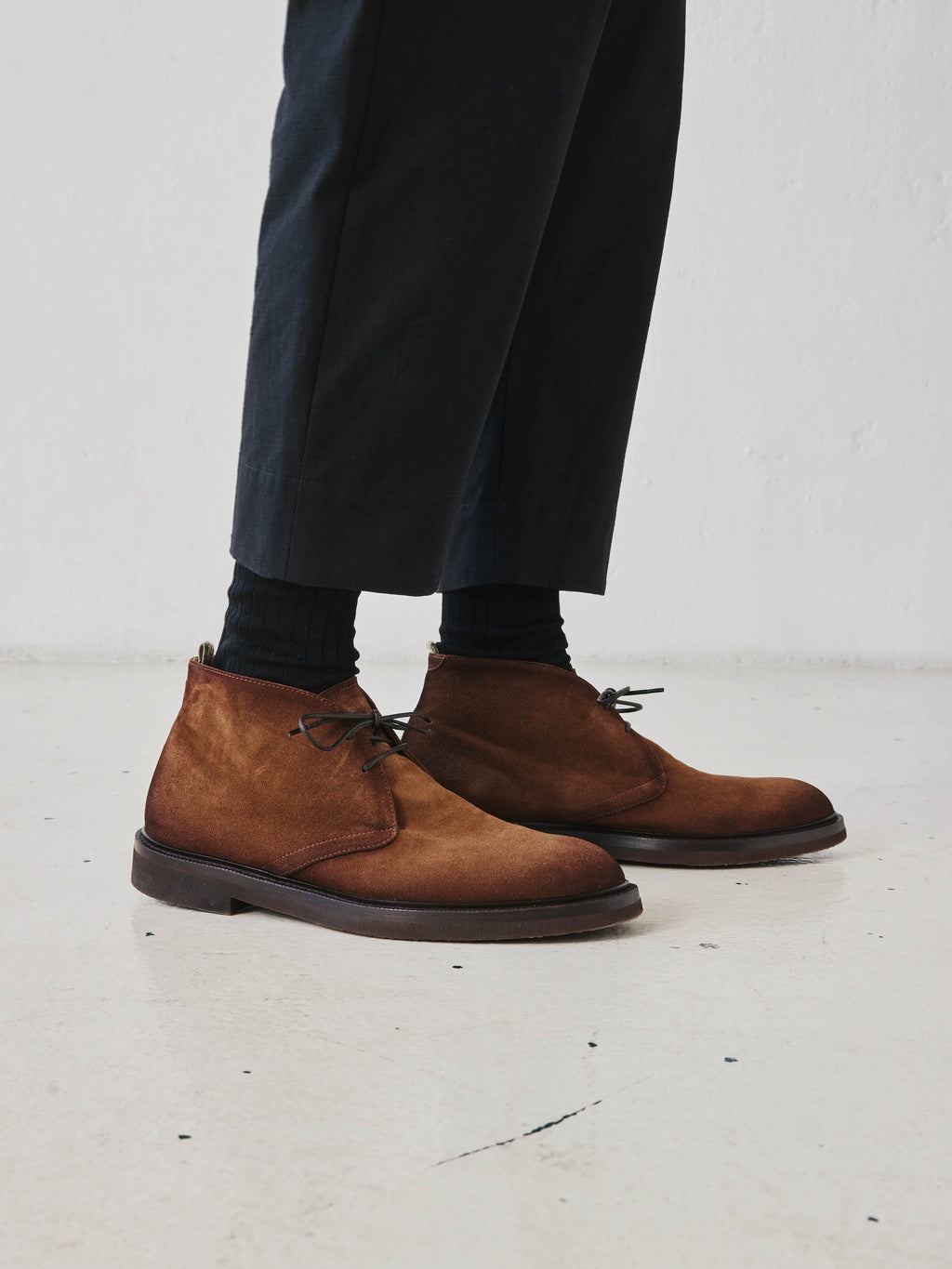 DUDE FLEXI 004 - Brown Suede Chukka Boots - image 6,side view