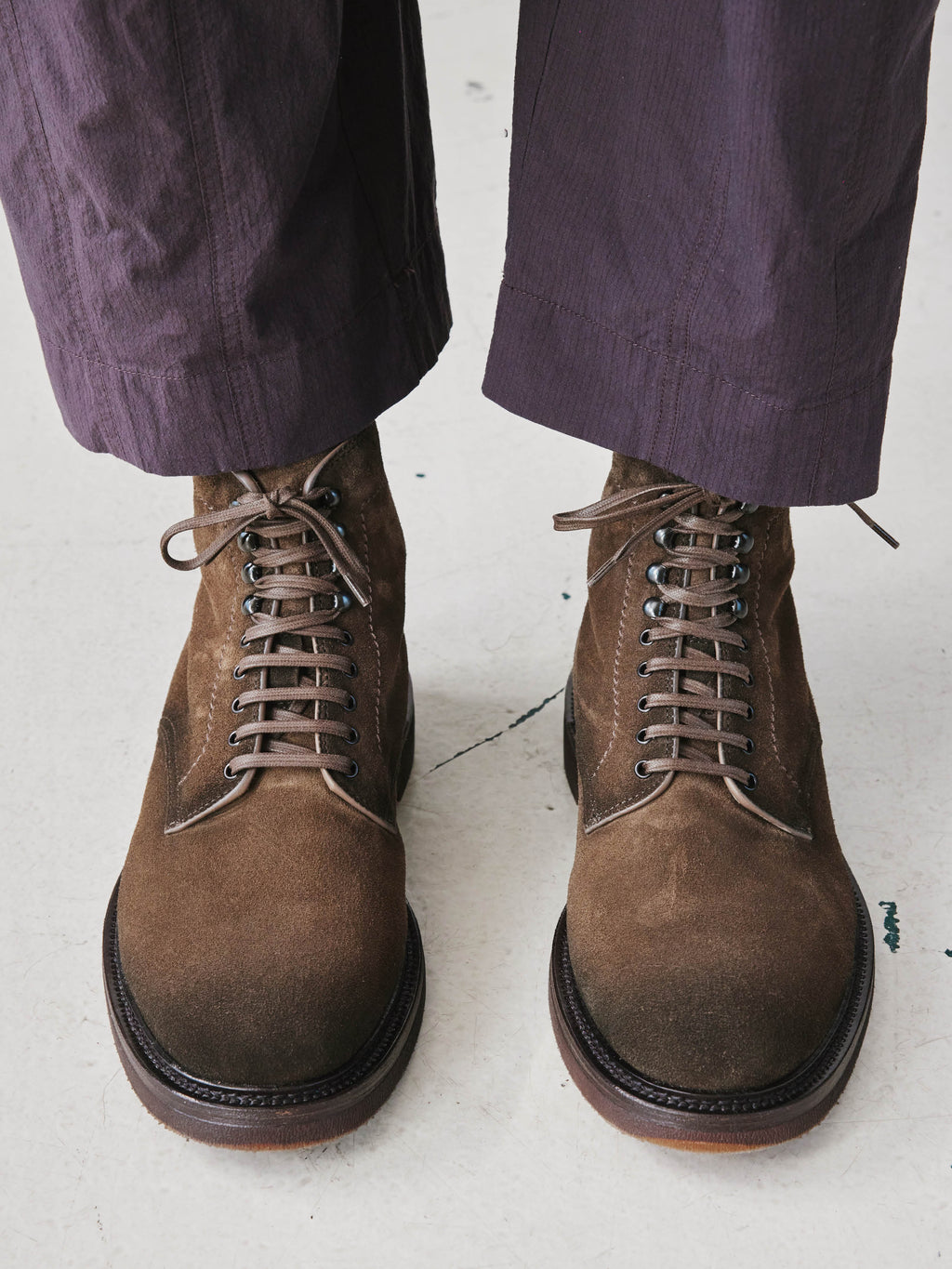 HOPKINS FLEXI 203 - Taupe Suede Lace-up Boots - image 6,side view