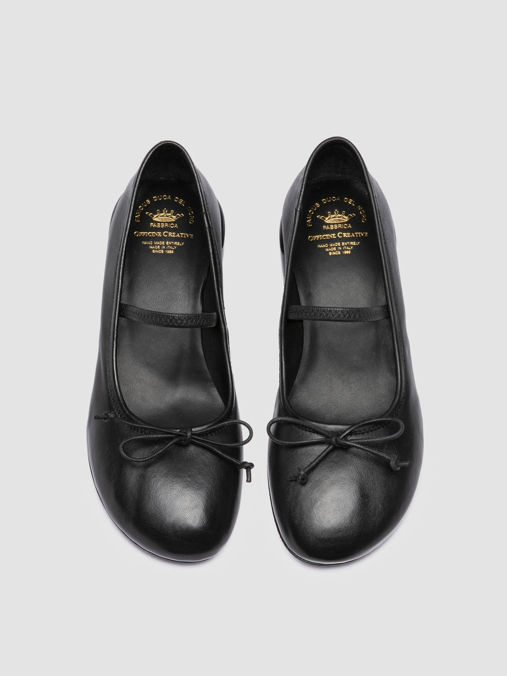 FLORE 009 - Black Leather Mary Jane Shoes - image 2,side view