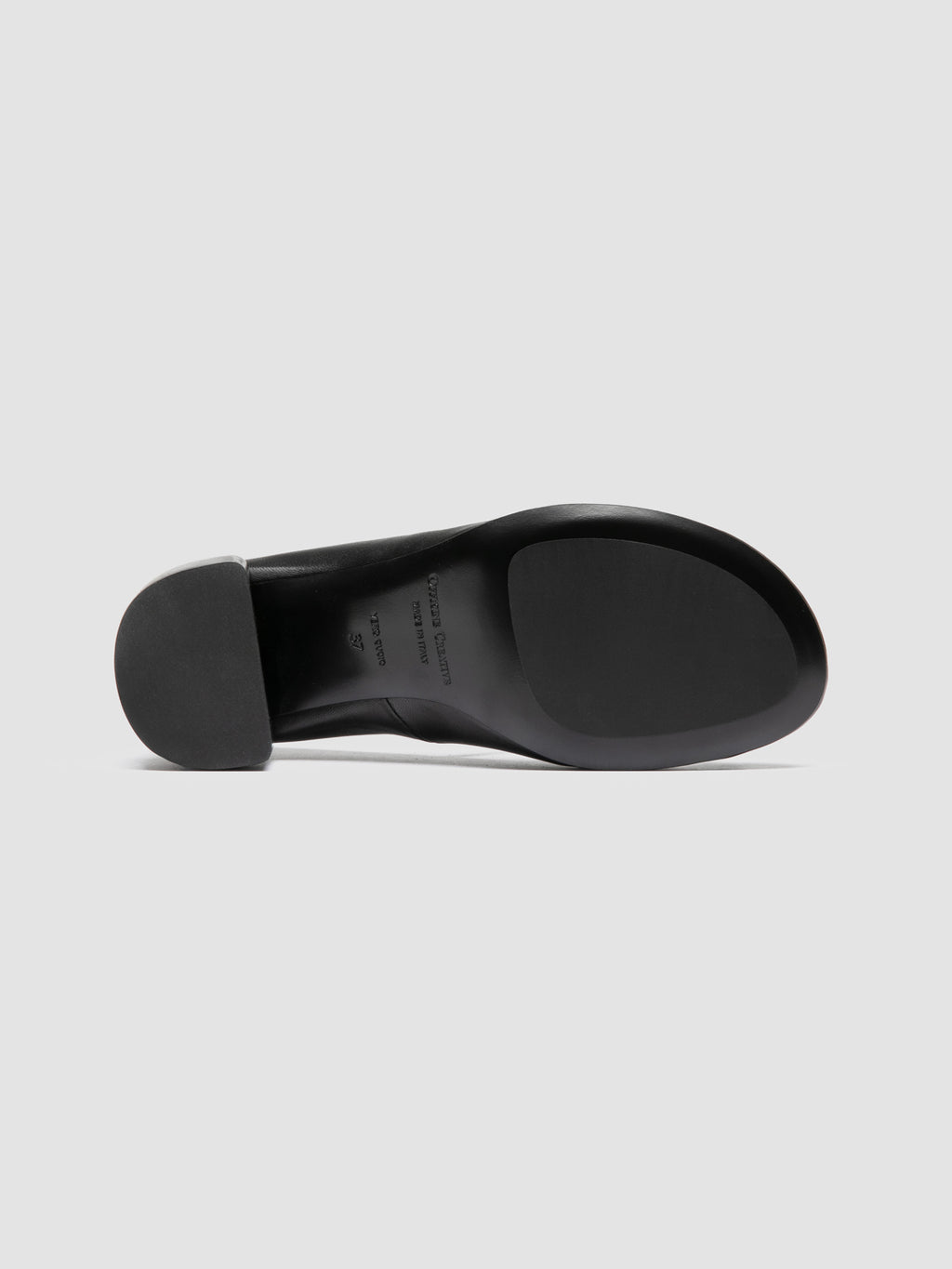 FLORE 009 - Black Leather Mary Jane Shoes - image 5,side view