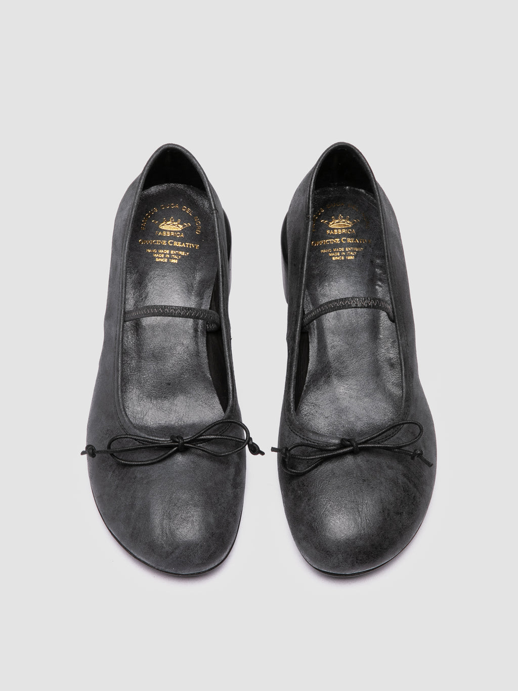 FLORE 009 - Black Leather Mary Jane Shoes - image 2,side view