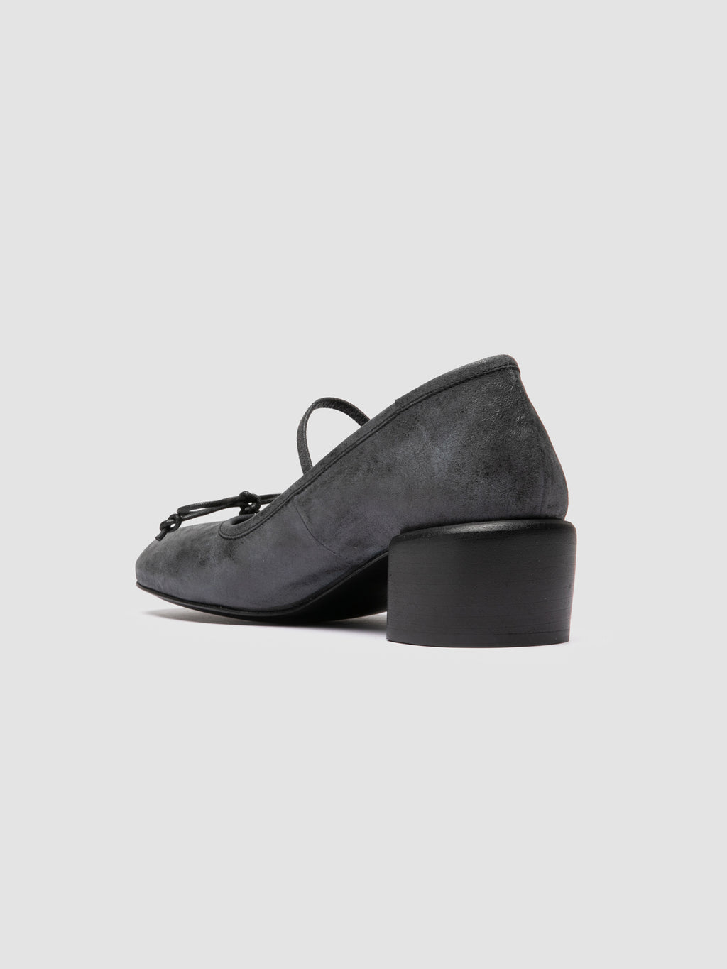 FLORE 009 - Black Leather Mary Jane Shoes - image 4,side view