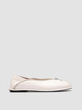 FONTAYNE 006 - White Leather Ballerina Shoes - thumb image 1,side view